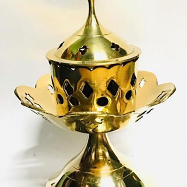 Brass LOTUS Incense Holder (Large)
