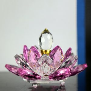 Crystal Lotus Perfume Bottle - Pink