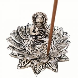 Aluminium Incense Burner - Buddha Lotus 6x8cm