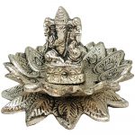 Aluminium Incense Burner – Ganesh Lotus 6.5cm