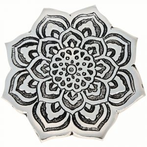 Aluminium Incense Burner - Mandala Lotus 11cm