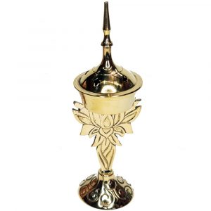 Brass Incense Burner - Lotus